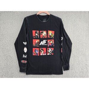 Persona 5 Shirt Mens XS Long Sleeve Black Video Game Anime Merch Graphic Tee